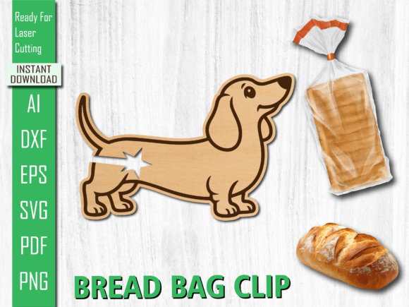 Dog Laser Cut: A Dachshund Bread Clip with Personality