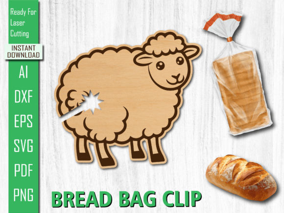 Farm Animal Cute Lamb Laser Bread Clip