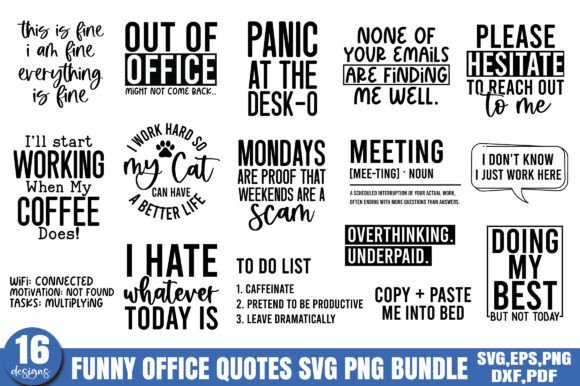 Funny Office Quotes SVG PNG Bundle: A Designer’s Honest Take