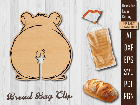 Hamster Bread Clip: A Playful Laser Design for Crafty Projects