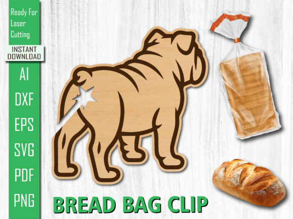 Laser Cut French Bull Dog Bread Clip SVG Review