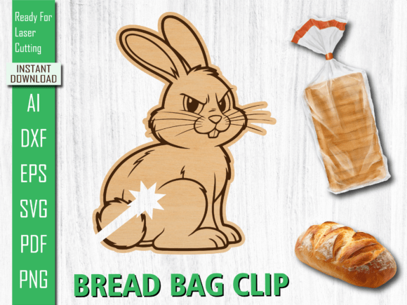 Rabbit Bread Clip SVG: A Playful Touch for Practical Projects