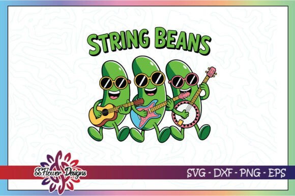 String Beans Funny Vegetable Pun SVG