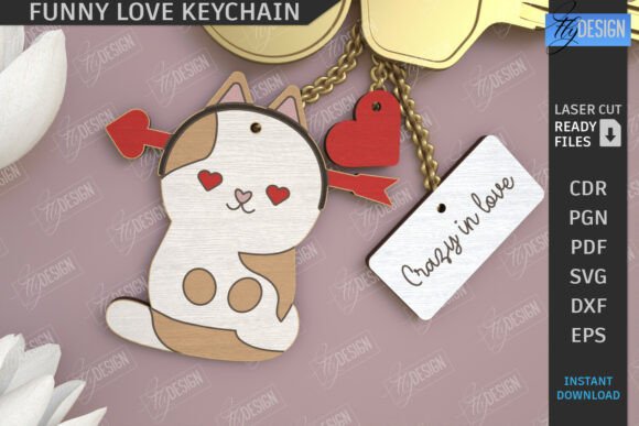 Valentine’s Day Love Keychain Laser Cut Design Review